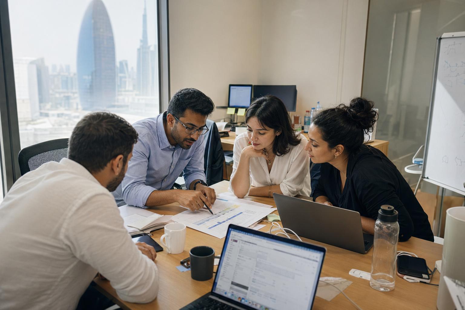 ABM Audit team collaboration at the Dubai office